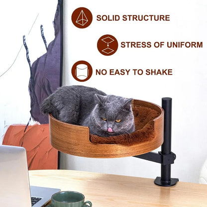 Desktop Cat Bed with Pet Mat