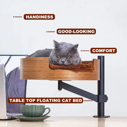 Desktop Cat Bed with Pet Mat