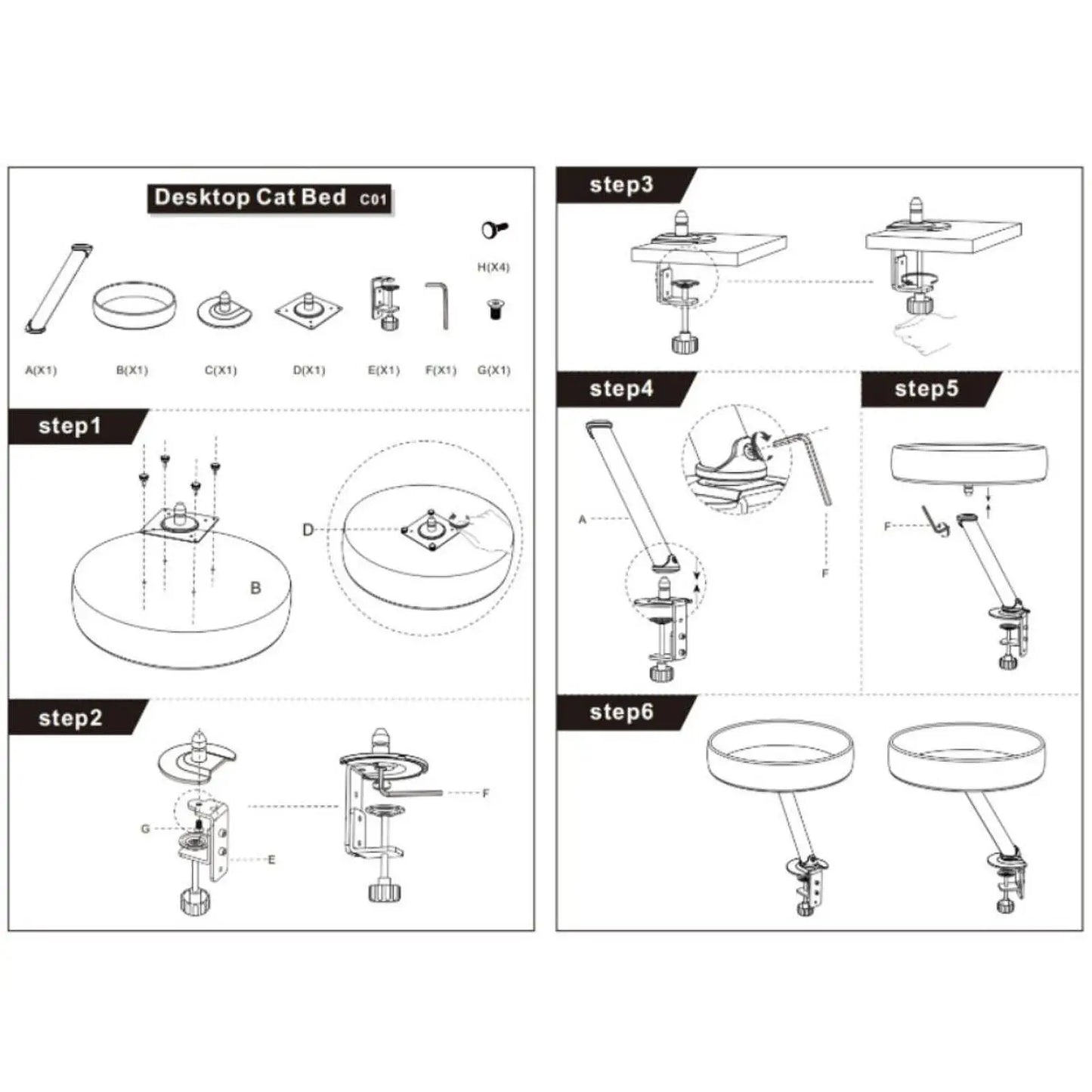 Lit de bureau pour Chat